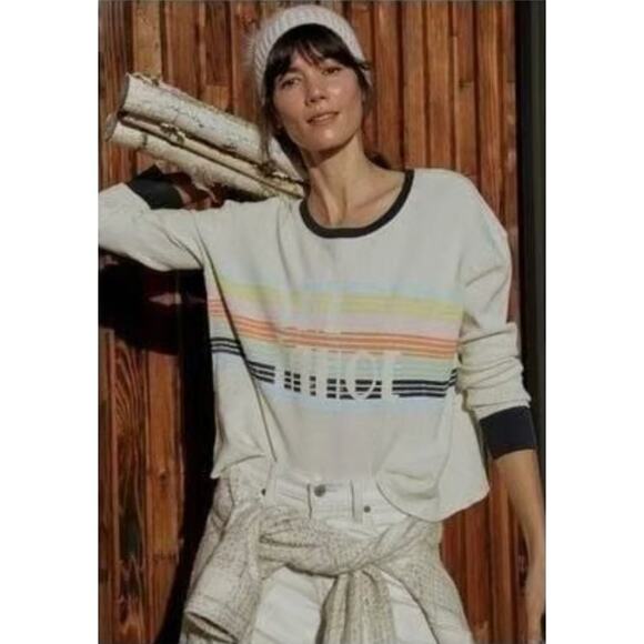 Anthropologie Sweaters - Anthropologie Ski Tahoe graphic waffle knit thermal